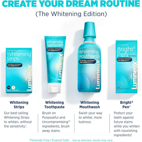 Lumineux 2-in-1 Whitening Pen - Enamel Safe, Clinically Proven to Whiten without Sensitivity