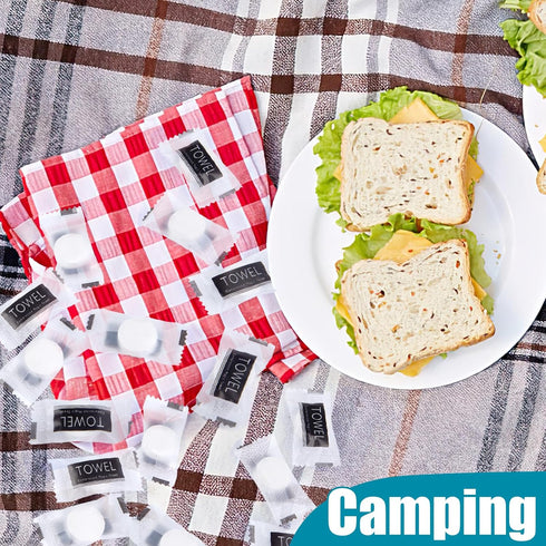 LOVEINUSA Compressed Towels Bulk, 360PCS Mini Coin Tissues, Portable Disposable Travel Towels for Camping and Hiking
