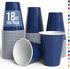 Party Solids 18 Oz Navy Plastic Cups For Party Supplies 100 Pack | Navy