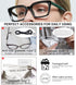 MARE AZZURO 2 Pairs Stylish Oversized Reading Glasses for Women, 1.0 1.5 2.0 2.5 3.0 3.5 (Black, 1.00)