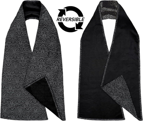 Reversible Adult Bibs for Women & Men - Adult Bib Scarf for Elderly - Dining Clothing Protectors - Washable Dining