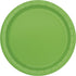 Lime Green Solid Round Paper Dinner Plates, 9", Pack of 16