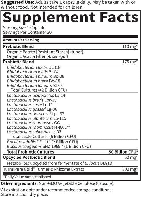 Garden of Life Dr Formulated Sport Probiotics - 50 Billion CFU Digestive Supplement for Women & Men Athletes