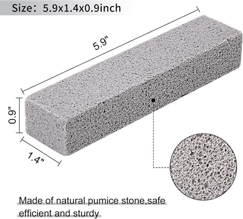HongWay 10 Pack Pumice Stone for Cleaning, Heavy Duty Strong Pumice Cleaning Bar for Toilet, Bathtubs, Kitchen Sink,