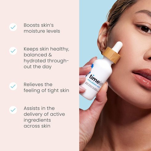 Timeless Skin Care 100% Pure Hyaluronic Acid Serum, Fragrance-Free Hydrating Face Serum, 8 oz