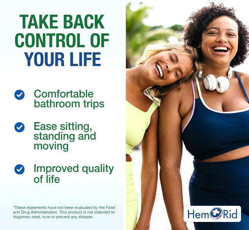 HemRid Plus Advanced Herbal Comfort Formula - 45 Veggie Capsules for Enhanced Comfort & Wellness