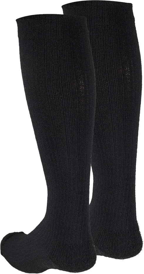 Truform Compression Socks, 15-20 mmHg, Ladies Gym Socks, Knee High, Black, Large