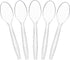 Plasticpro Clear Plastic Tea Spoons, Disposable Cutlery Utensils 100 Count
