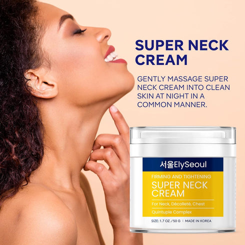 Super Neck Chest Wrinkle Cream - Advanced Tightening Firming Lifting, Korean Skin Care Anti-Aging