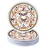SILVER SPOONS 10 PC Heavy Duty Disposable Dinner Set, White and Gold Plastic Plates for Party, 9" Fine China Look
