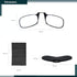 Noble Ultra Slim Flat Reading Glasses, 2 Pairs, Armless Pocket Size Readers with Enhanced Comfort Nose Rest (Black,