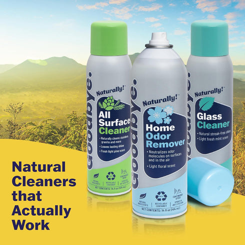 Goodbye Naturally Home Odor Remover, Odor Neutralizer Spray, 14 oz Continuous Spray Cans