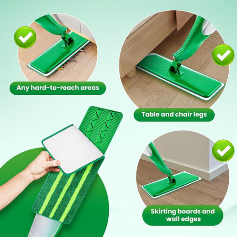 4 Pack Spray Mop Pads Refills for Libman Freedom Spray Mop, Reusable Microfiber Head Replacement for Floor Cleaning