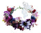 Vivivalue Floral Halo Boho Flower Headband, Floral Crown Headpiece for Wedding Party, Purple