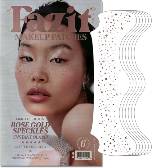 Makeup Patches - Rose Gold Face Glitter Speckles, Cute Glitter Makeup Accessories for Women