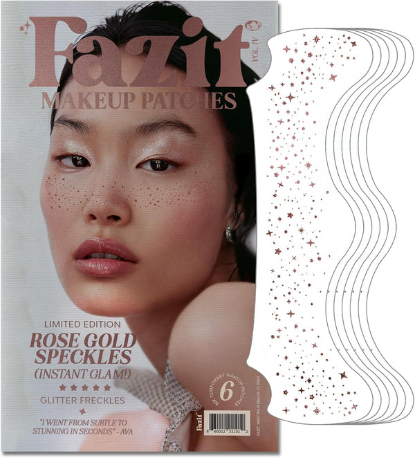 Makeup Patches - Rose Gold Face Glitter Speckles, Cute Glitter Makeup Accessories for Women