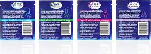 Nasal Dilator Clips, 4-Scent Variety Pack (Peppermint, Wintergreen, Cinnamon, Lavender), 8 Count for Instant Relief