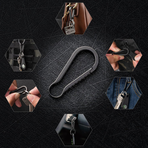 Titanium Keychain Pill Holder with Clip - Essential Health Accessory