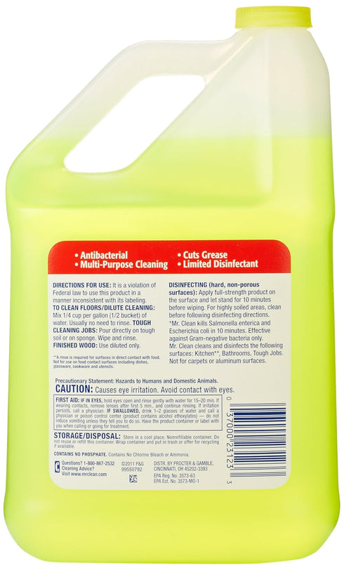 Mr. Clean Summer 128 Oz Multi Surfaces Antibacterial Liquid Cleaner, Citrus