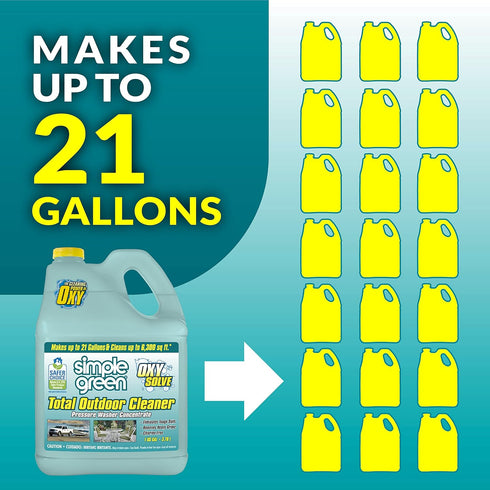 Simple Green Oxy Solve Total Outdoor Pressure Washer Cleaner - 1 Gallon for Effective Outdoor Cleaning