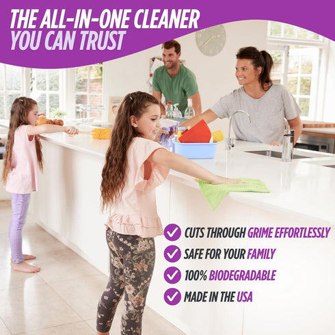 Pack 4X Counters, Oh Yuk All Purpose Cleaner All-in-One Combo with Multi-Purpose Surface Spray and Long-Lasting