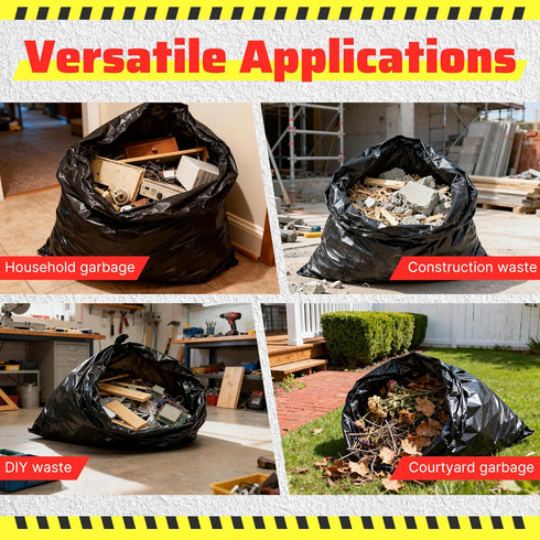 Zokaitwy 55-60 20 Count, 2 Packing Gallon Trash Bags Mil Heavy Duty Trash Bags, Durable & Tear-Resistant Trash Can