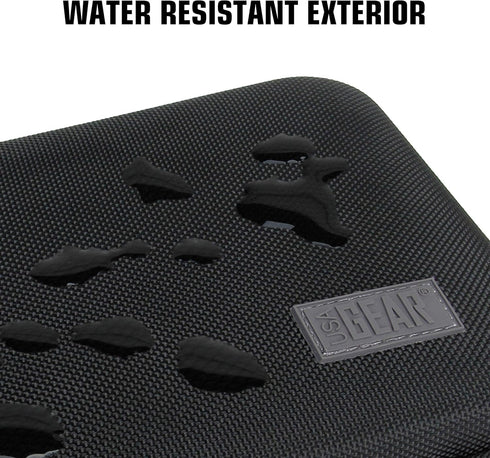 USA GEAR 7.5" Hard Shell Hair Clipper Case, Compatible with Wahl, Surker, Andis, Oster Clippers, Black