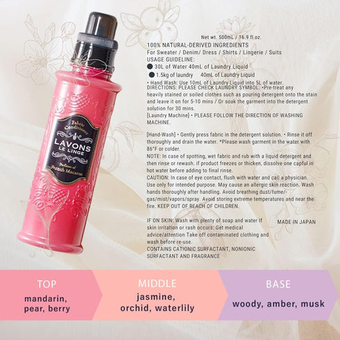 Syarevons Gentle Laundry Detergent with Softener, French Macaron, 16.9 fl oz