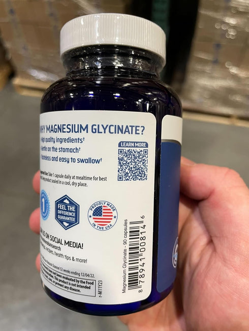 Trace Minerals Magnesium Glycinate Capsules 90 Count, 120 mg Magnesium Supplement