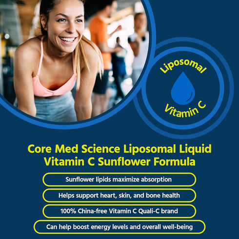 Core Med Science Liposomal Vitamin C 1000mg Liquid - 5 Fl Oz, Non-GMO Supplement for Immune System