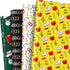 Whaline 12 Sheet Back to School Wrapping Paper, 19.7 x 27.6 Inch Bulk Pencil Apple ABC Prints Gift Wrap for DIY Crafts