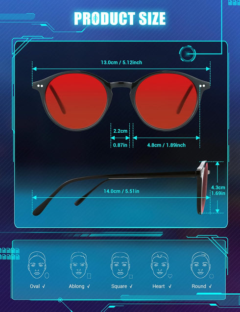 TIJN Vintage Blue Light Blocking Glasses for Men and Women