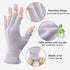 MIG4U 3 Pairs Fingerless Moisturizing Gloves, Half Finger Touchscreen Beauty Glove for Eczema, SPA, Dry Hands, Skin Treatment, Summer Sun UV Protection, Pale Purple, L/XL