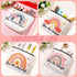 Chengu 6 Pcs Big Canvas Rainbow Heart Cosmetic Bags, Inspirational Gifts for Women, Sweet