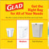 Glad 8 Gallon Medium Kitchen Drawstring Trash Bags, 80 Count White Mini Trash Bags, Fresh Clean Scent