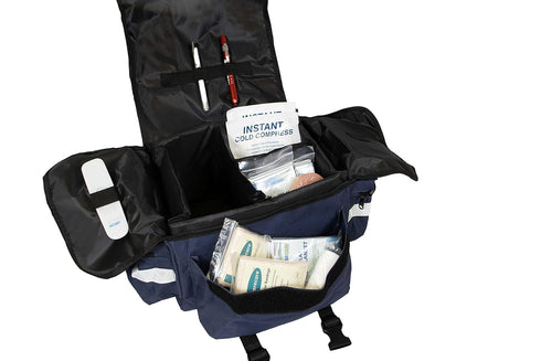 KB-RO74-B 17" 9" 7", Primacare First Responder Trauma Bag, x x Blue EMT/EMS Medical Supply Organizer with Padded