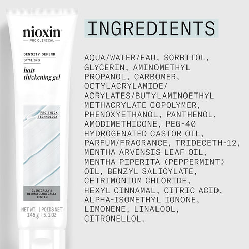 Nioxin Density Defend Hair Thickening Gel 5.1 oz for Volumizing Hair