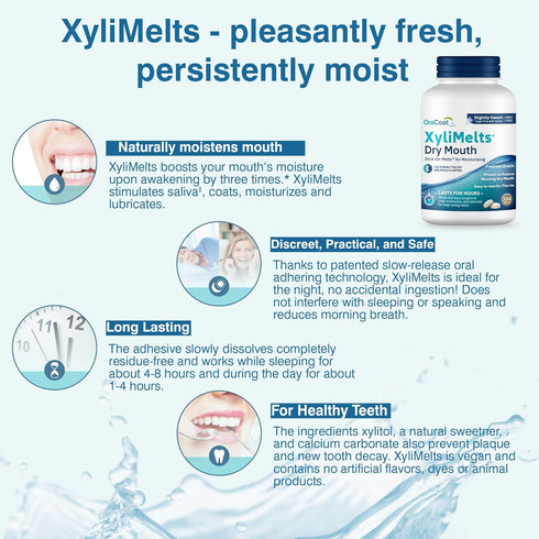 Oracoat XyliMelts Dry Mouth Relief Oral Adhering Discs, Non-Acidic, Time Release for up to 8 Hours, 230 Count