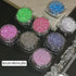 Reflective Glitter Powder Set, 8 Colors Sparkle Diamond Nail Glitter Dust, Silver Pink Purple Green Loose Nail Supplies