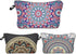 Deanfun 3 Piece Set Waterproof Cosmetic Bag, Travel Toiletry Pouch Makeup with Zipper (Mandala 1)