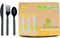 Compostable Heavyweight Disposable Forks, Knives & Spoons Set - 50ct Eco-Friendly Cutlery from Cornstarch