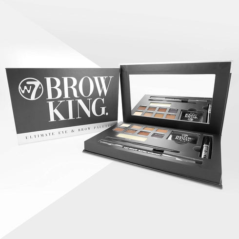 W7 Brow King Ultimate Eyebrow Kit - Professional Makeup Set for Shaping, Defining & Grooming