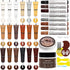 Wood Furniture Repair Kit, 40 Sets, 18 Colors Wood Filler Putty and 8 Touch Up Markers for Scratches and Holes
