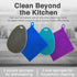 Silicone Sponges for Dishes - 4 Pack Dual-Sided Dish Scrubber & Sponge, Food Grade, BPA Free