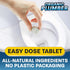 Septic Tank Cleaner Treatment, Bacteria x Natural Enzyme Flushable Bio Tabs, Rid Sewage Waste & Clean Field System, 1 Year of Tablets