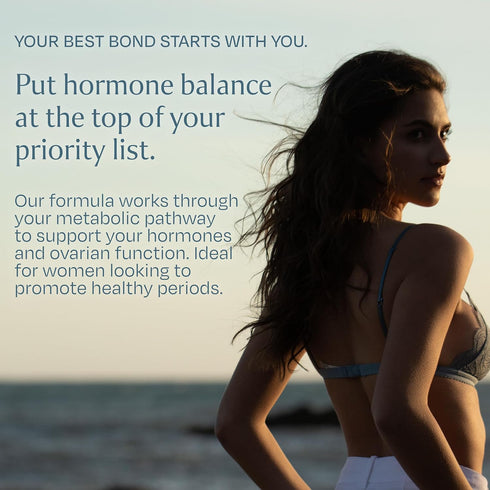 BOND Myo-Inositol & D-Chiro Inositol Capsules: 90 Vegan Hormone Balance & Ovarian Support Vitamins for Women