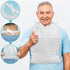 novitex 100 15" 22" Disposable Bibs for Adults - Large, Firm PE Plastic, High Absorbent Bib with Pocket- Ideal