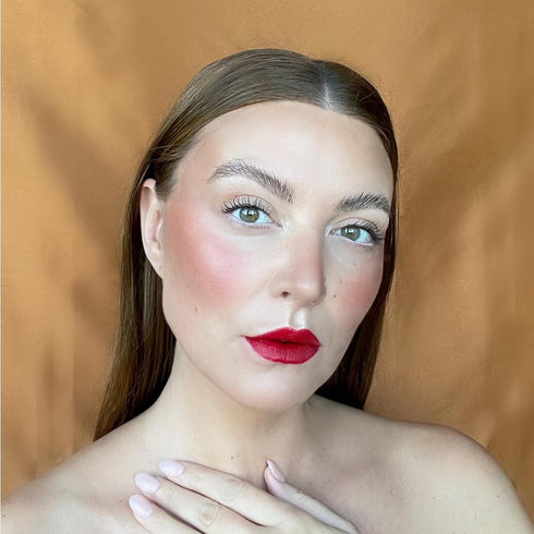Vegan Lipstick for Women, Matte, Long Lasting, Hydrating Lip Stick with Vitamin E, Watermelon Seed Oil (Ambitious - Red