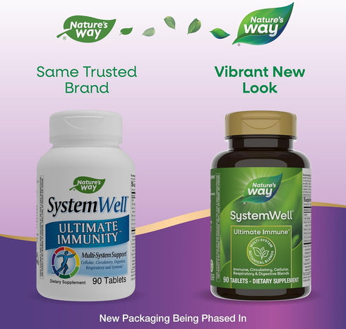 Immune* Immune, 90 Nature's Way Systemwell Ultimate with Vitamins C, A, D, Zinc, and Selenium, Multi-System Botanical