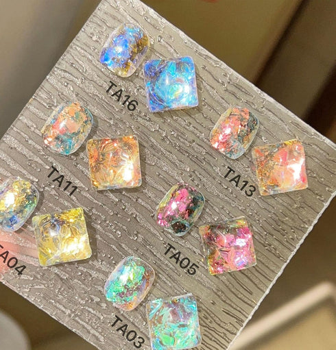 Nail Glitter for Nail Art, Chameleon Flakes, Holographic Nail Powder Set, 6 Boxes Nail Art Design Kit for Women